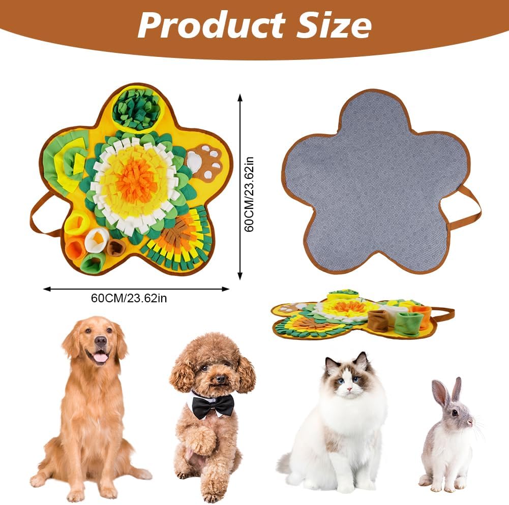 OSDUE Dog snuffle mat, dog sniffing mat, slow feeding pet mat encourages natural foraging skills, feeding