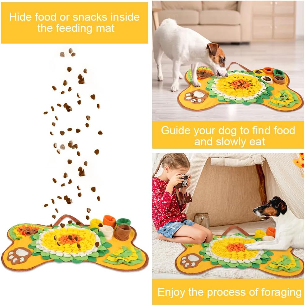 OSDUE Dog snuffle mat, dog sniffing mat, slow feeding pet mat encourages natural foraging skills, feeding