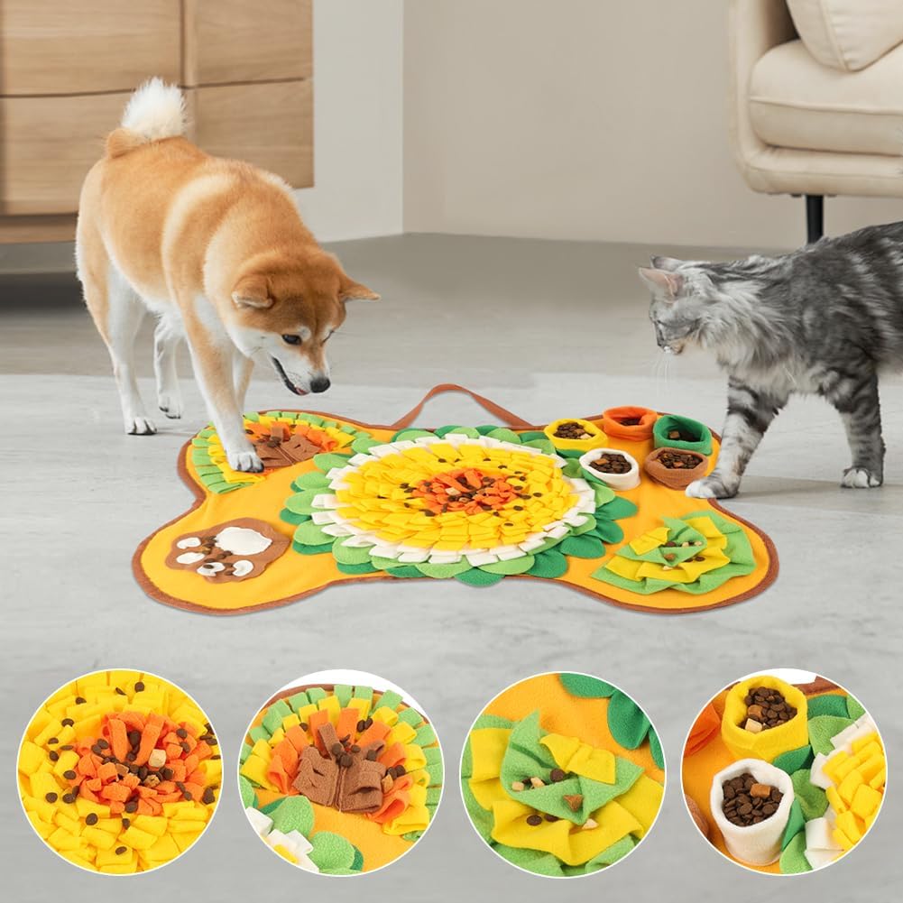 OSDUE Dog snuffle mat, dog sniffing mat, slow feeding pet mat encourages natural foraging skills, feeding