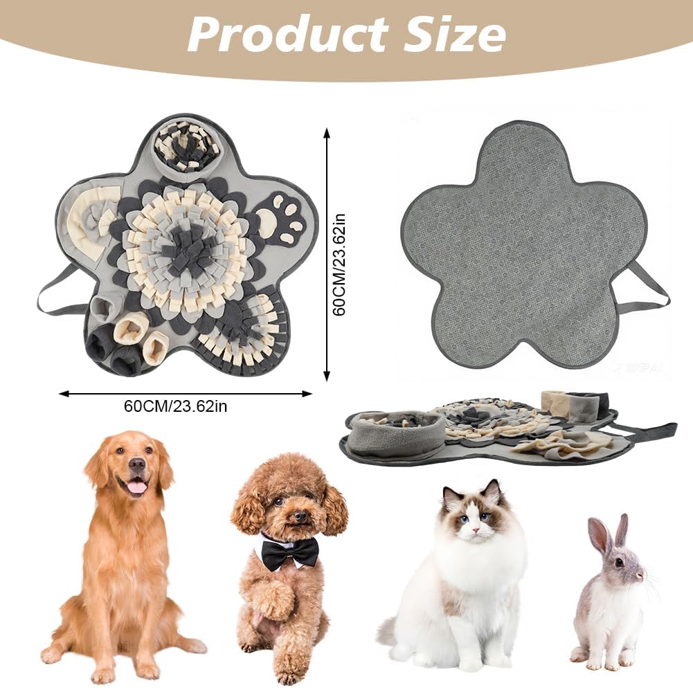 OSDUE Dog snuffle mat, dog sniffing mat, slow feeding pet mat encourages natural foraging skills, feeding