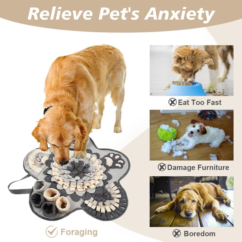 OSDUE Dog snuffle mat, dog sniffing mat, slow feeding pet mat encourages natural foraging skills, feeding