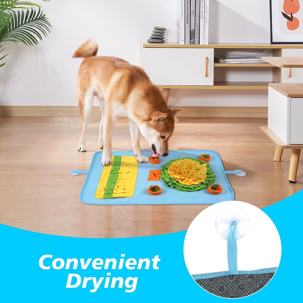 OSDUE Dog snuffle mat, dog sniffing mat, slow feeding pet mat encourages natural foraging skills, feeding