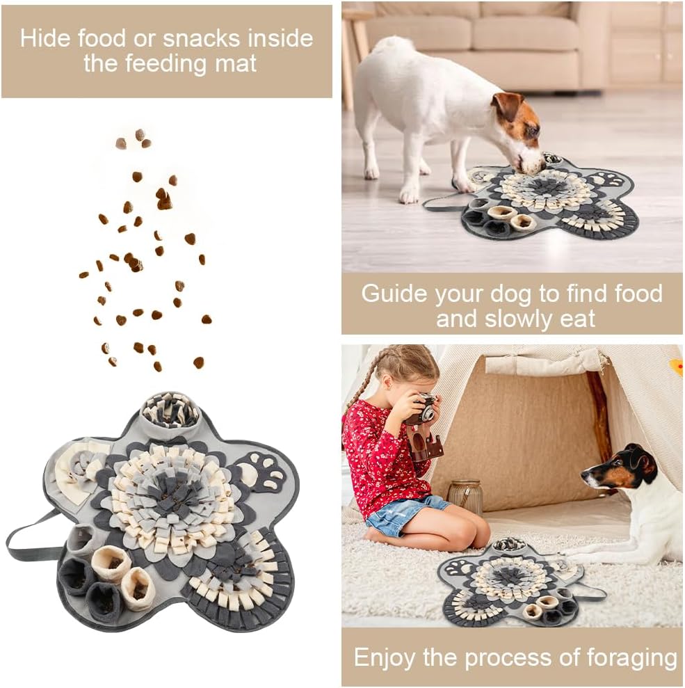 OSDUE Dog snuffle mat, dog sniffing mat, slow feeding pet mat encourages natural foraging skills, feeding