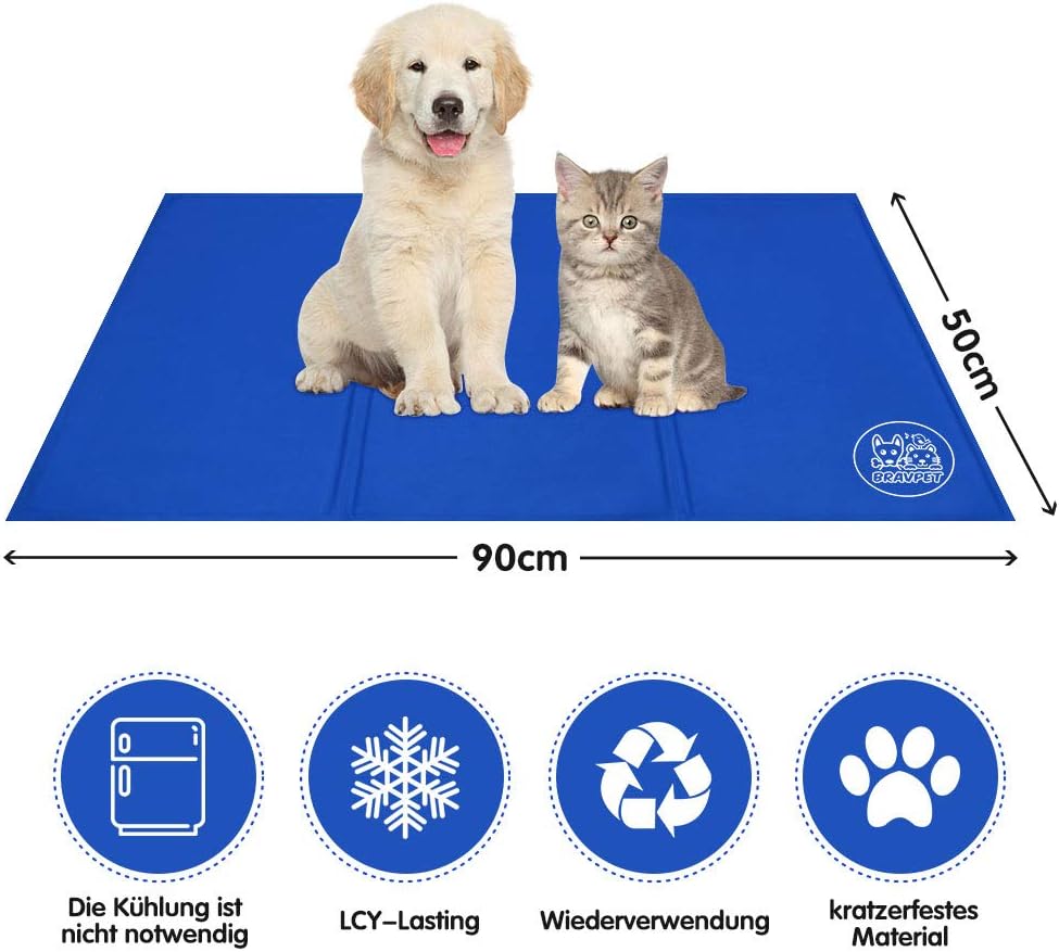 Koelmat voor huisdieren Zelfkoelende bedmat voor huisdieren Comfort bedmat voor katten en honden 90CMx50CM (Large)