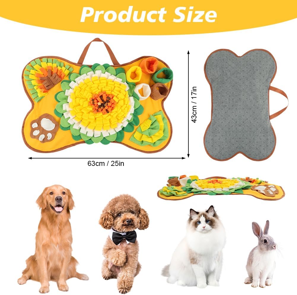 OSDUE Dog snuffle mat, dog sniffing mat, slow feeding pet mat encourages natural foraging skills, feeding