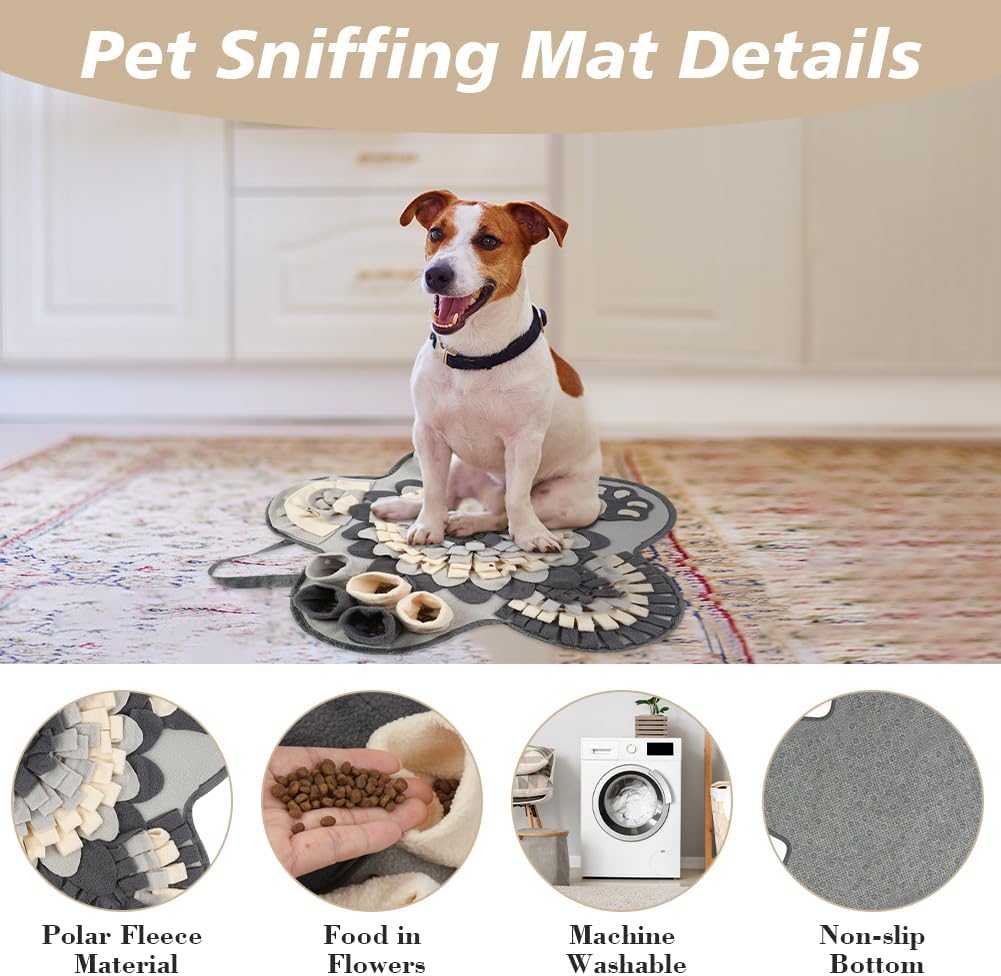 OSDUE Dog snuffle mat, dog sniffing mat, slow feeding pet mat encourages natural foraging skills, feeding