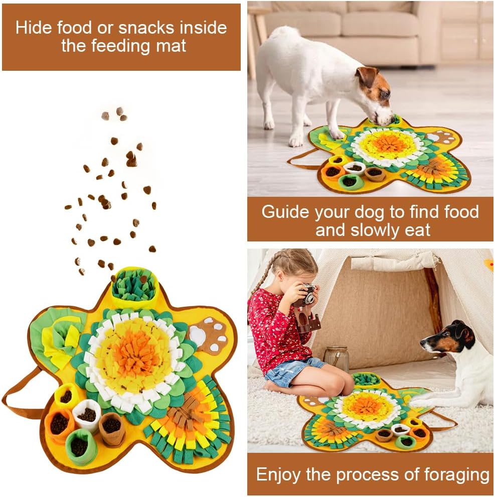 OSDUE Dog snuffle mat, dog sniffing mat, slow feeding pet mat encourages natural foraging skills, feeding