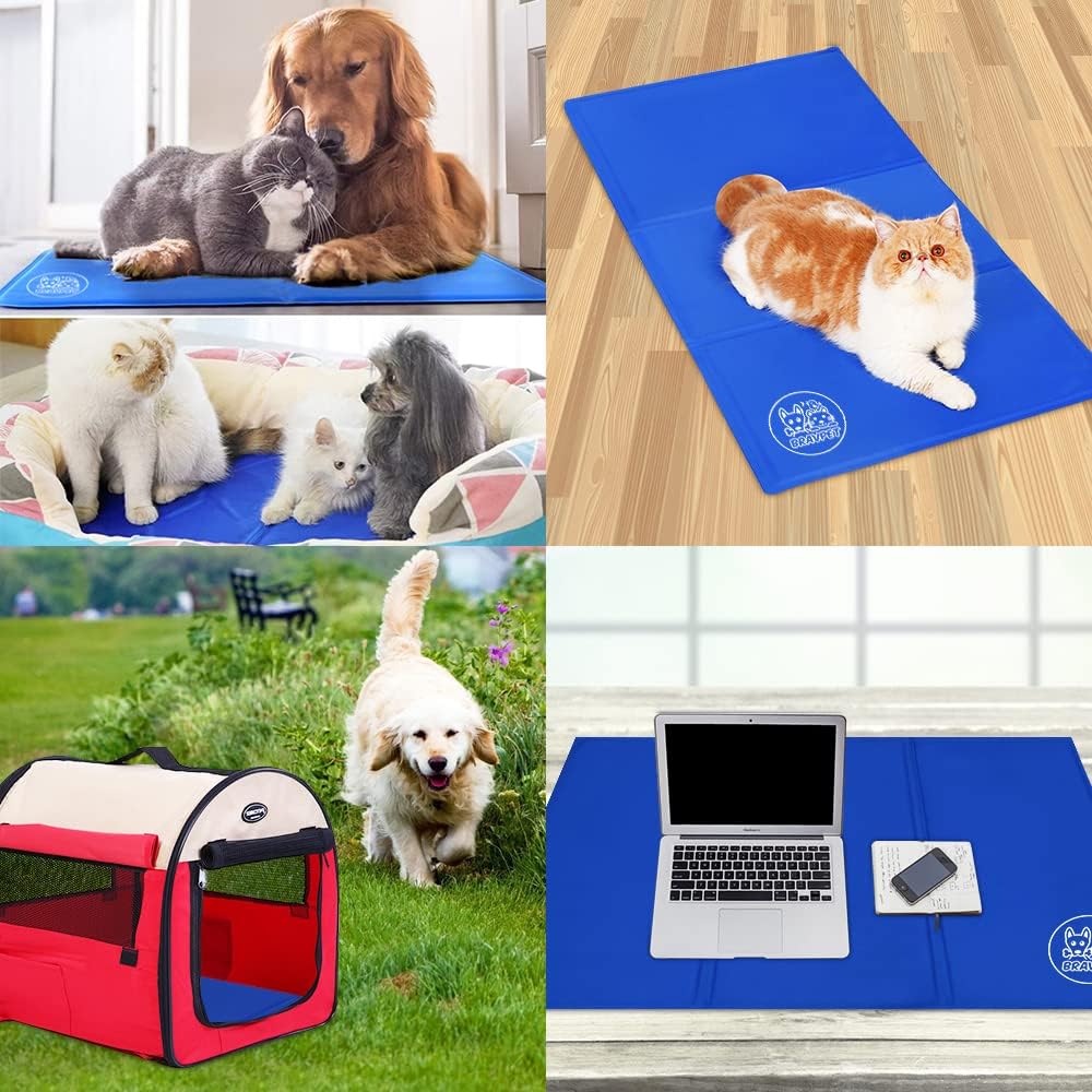 Koelmat voor huisdieren Zelfkoelende bedmat voor huisdieren Comfort bedmat voor katten en honden 90CMx50CM (Large)