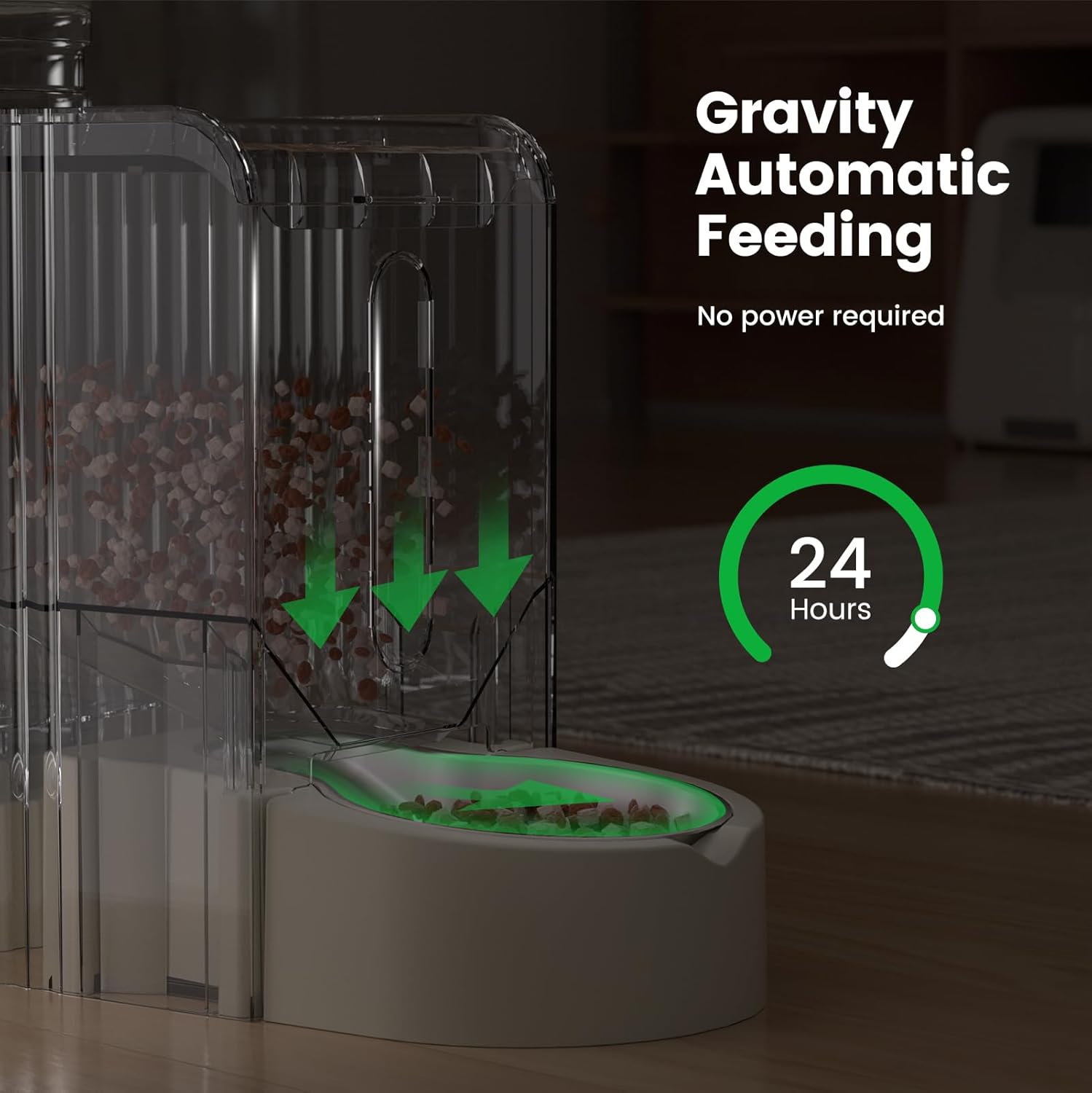 Gardner Pet Automatische waterdispenser 3 l x 2, waterdispenser voor katten en honden door zwaartekracht, voederstation met roestvrijstalen kom, geen stroom, BPA-vrij, hoek verstelbaar, zwart