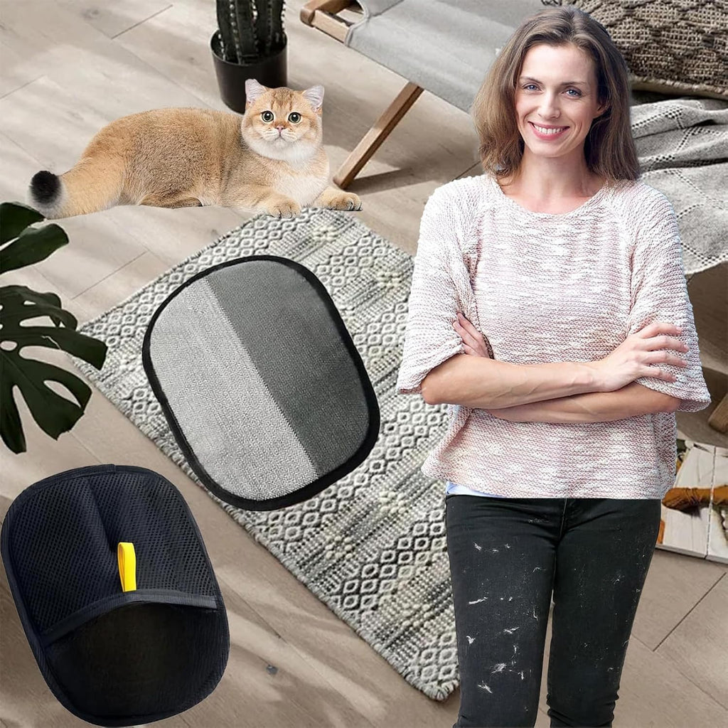 Dubbelzijdige magnetische bonthandschoenen voor honden en katten, vingerloze bonthandschoenen, herbruikbaar, magnetische handschoenen voor huisdieren, kleding, bank