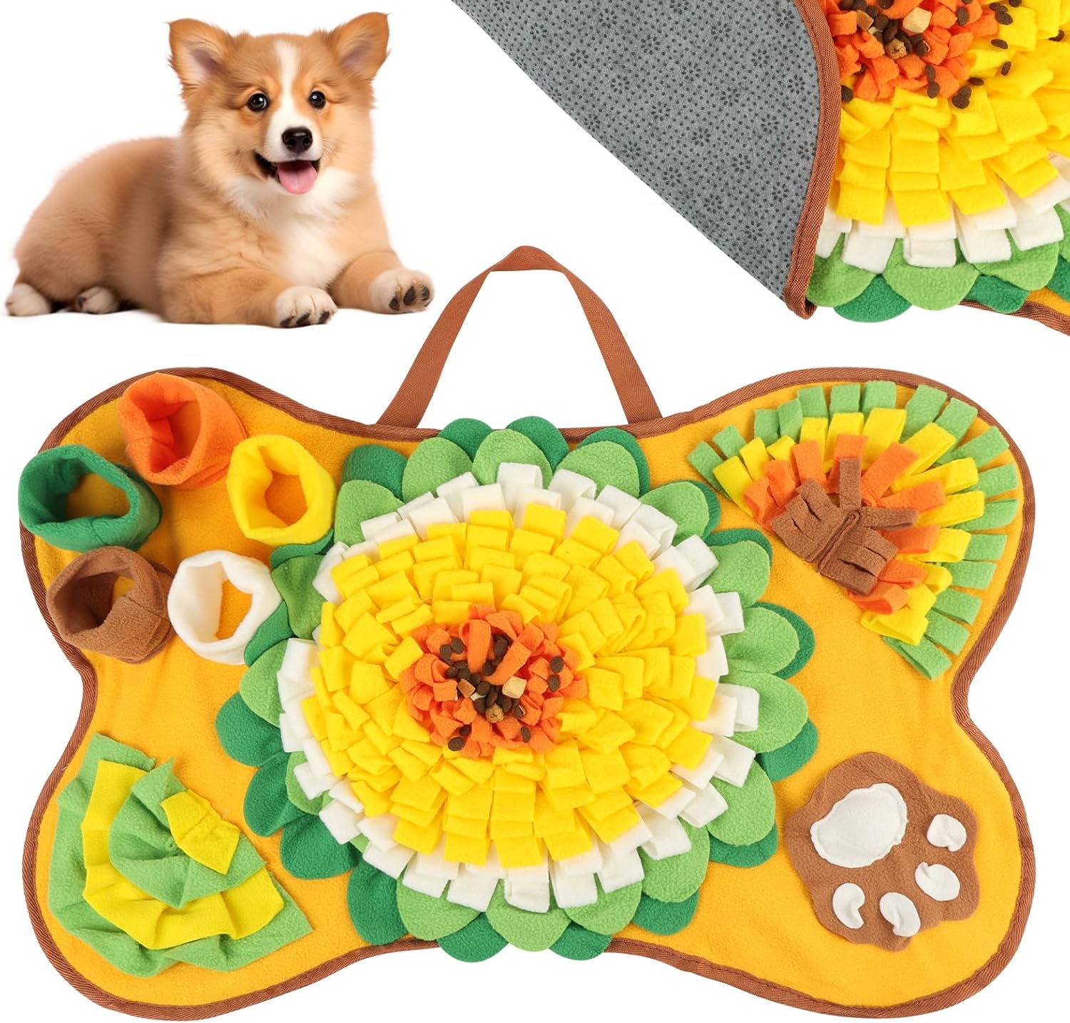 OSDUE Dog snuffle mat, dog sniffing mat, slow feeding pet mat encourages natural foraging skills, feeding